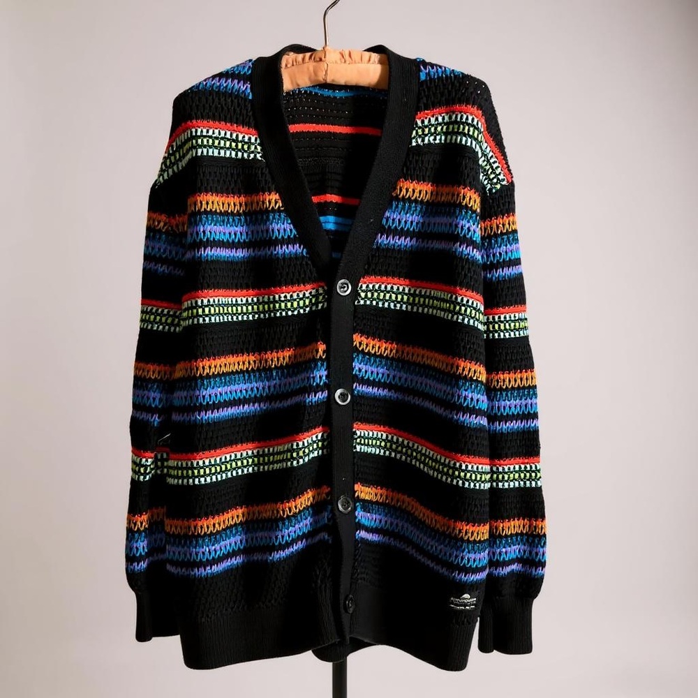 Scotch & Soda Black Knit with Blue and Purple Accents